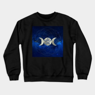 Hekate Triple Moon Goddess Crewneck Sweatshirt